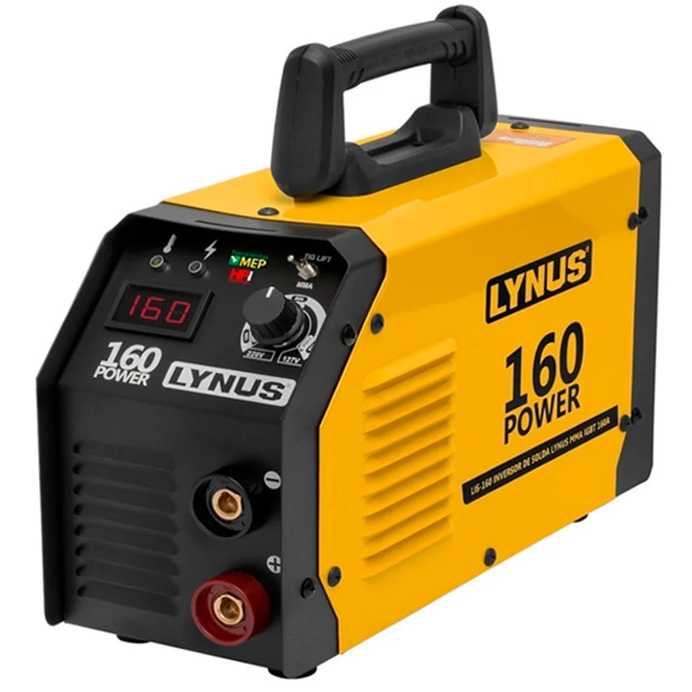 Kit Inversor de Solda MMA160A Lynus e Máscara MSL-350F e 2 Esquadros Angular12Kg Bivolt