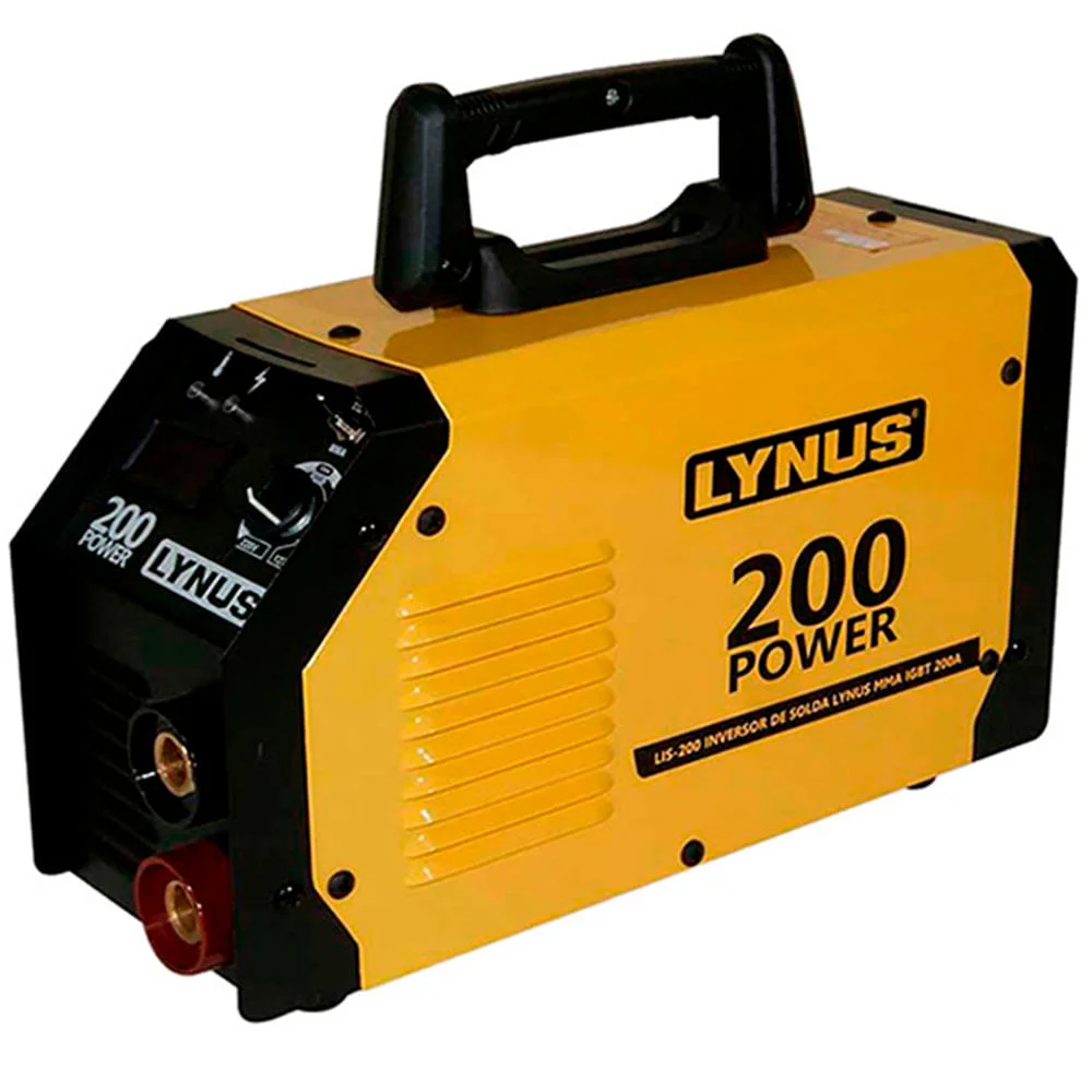 Kit Inversor de Solda MMA200A Lynus e Máscara MSL-350F e 2Esquadros Angular 12Kg Bivolt