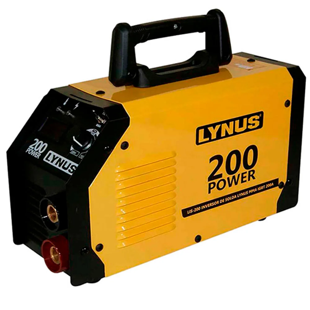 Kit Inversor de Solda MMA200A Lynus e Máscara MSL-350F e 2Esquadros Angular35Kg Bivolt