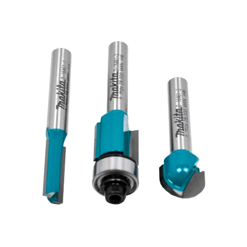 Kit Jogo de Fresas para Tupia com 3 Peç D-16461 Makita e Lápis