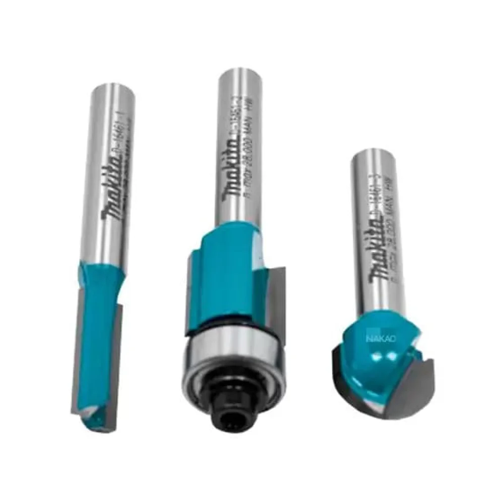 Kit Jogo de Fresas para Tupia D-16461 e Pinça de 6mm para Tupia 763607-0 Makita