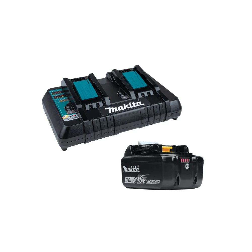 Kit Lanterna de Led DML802 Makita e Bateria 18V 3.0Ah e Carregador DC18RD