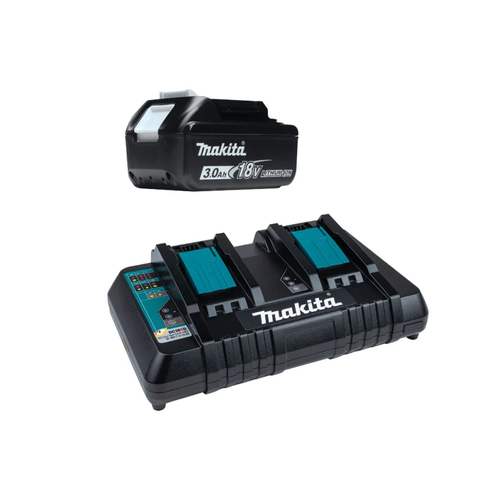 Kit Lanterna de Led DML812 Makita e Bateria 18V 3.0Ah e Carregador DC18RD