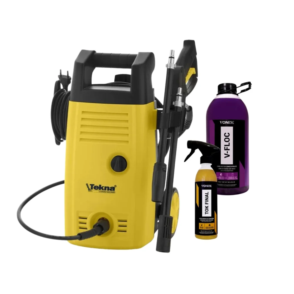 Kit Lavadora de Alta Pressão HLX110V Tekna e Shampoo V-Floc 3 L e Tok Final 500ml