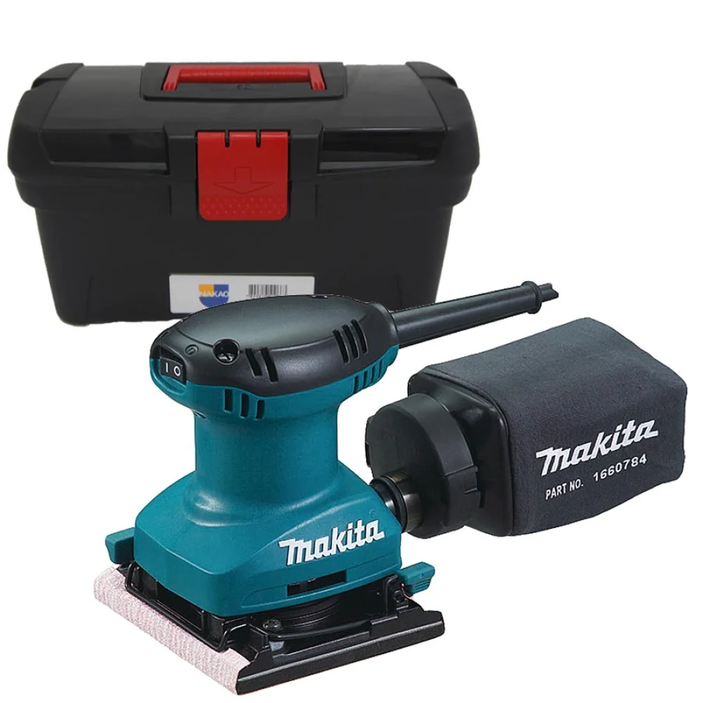 Kit Lixadeira Orbital 180Watts BO4557 Makita e Caixa de Ferramentas 12