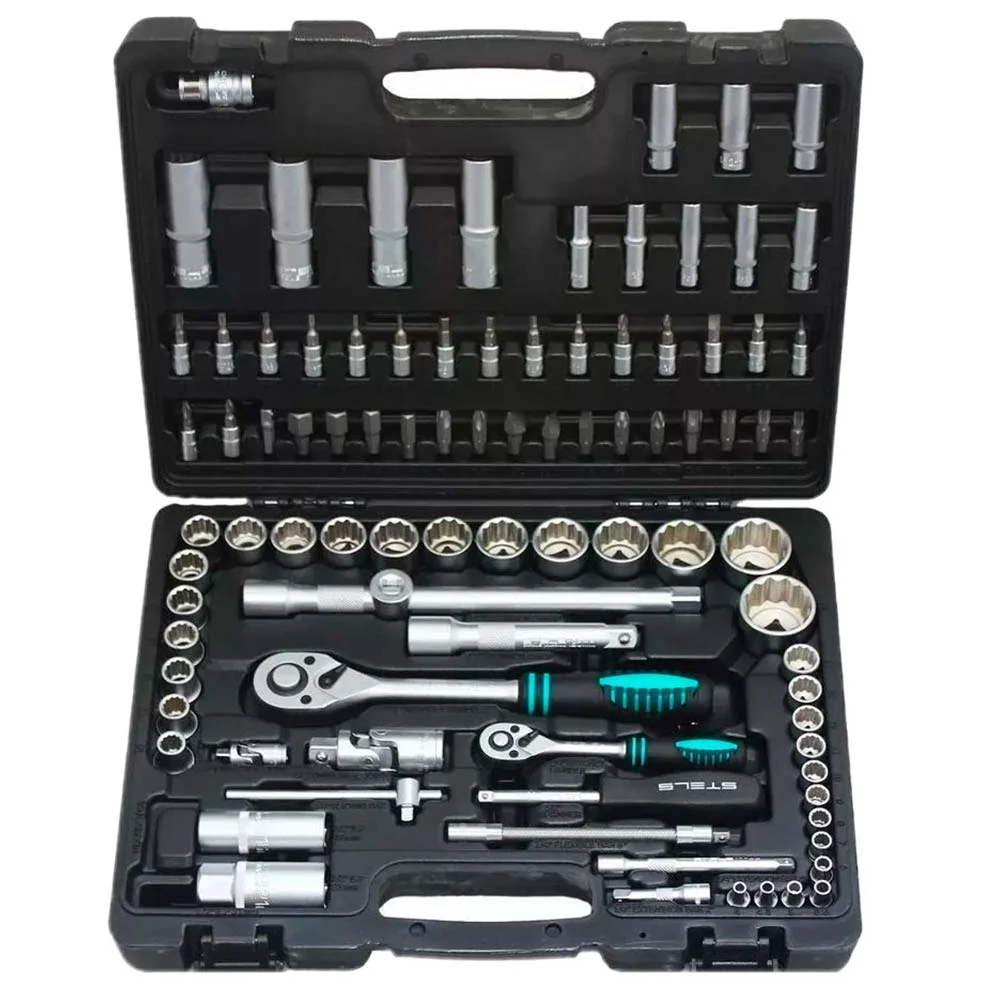 Kit Macaco Hidráulico Jacaré 2T 135-300mm 5100855 Sparta e Jg de Soquetes 94Pçs