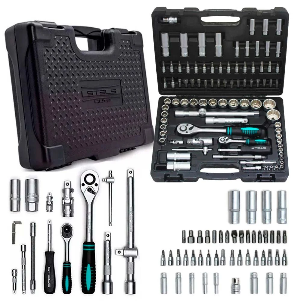 Kit Macaco Hidráulico Jacaré 2T 135-300mm 5100855 Sparta e Jg de Soquetes 94Pçs