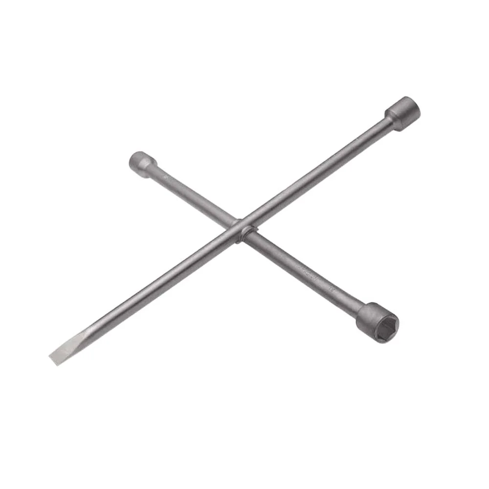 Kit Macaco Hidráulico Jacaré 2T 5100855 Sparta e Chave de Roda Tipo Cruz