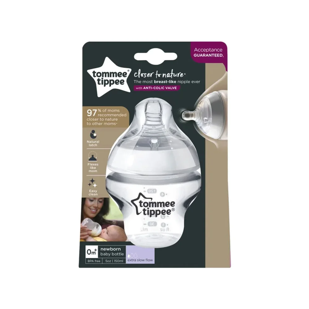 Kit Mamadeira Closer 150ml e 260ml e Escova de Mamadeira Rosa Tommee Tippee