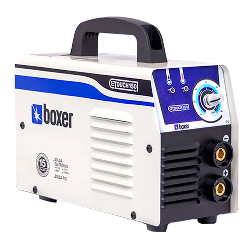 Kit Máquina de Solda Inversora Touch 150 Boxer e Máscara Solda Automática CR2 V8
