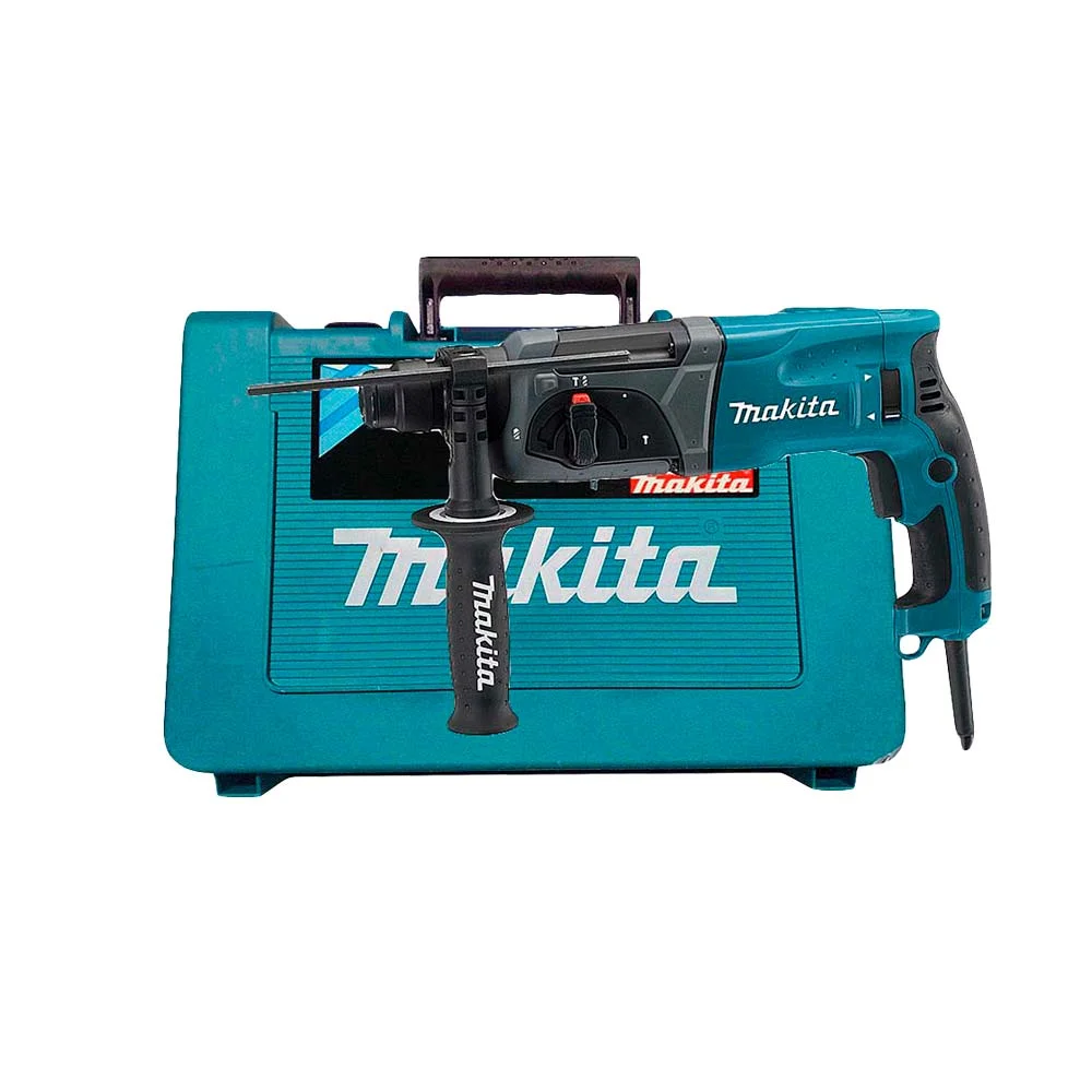 Kit Martelete Combinado 24mm SDS Plus 800 Watts HR2470 Makita e Ponteira 250mm