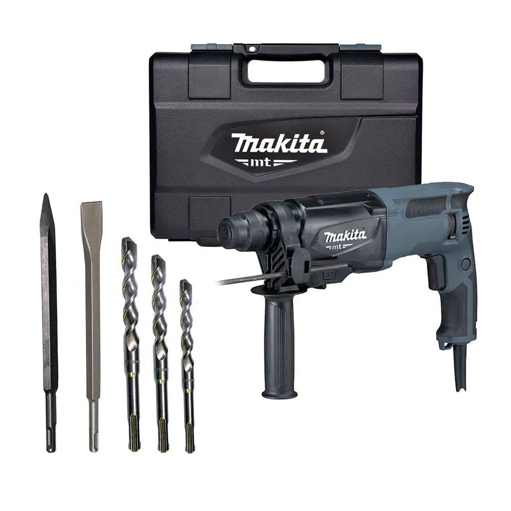 Kit Martelete Combinado 800W M8701G Makita e Brocas e Talhadeira e Ponteira