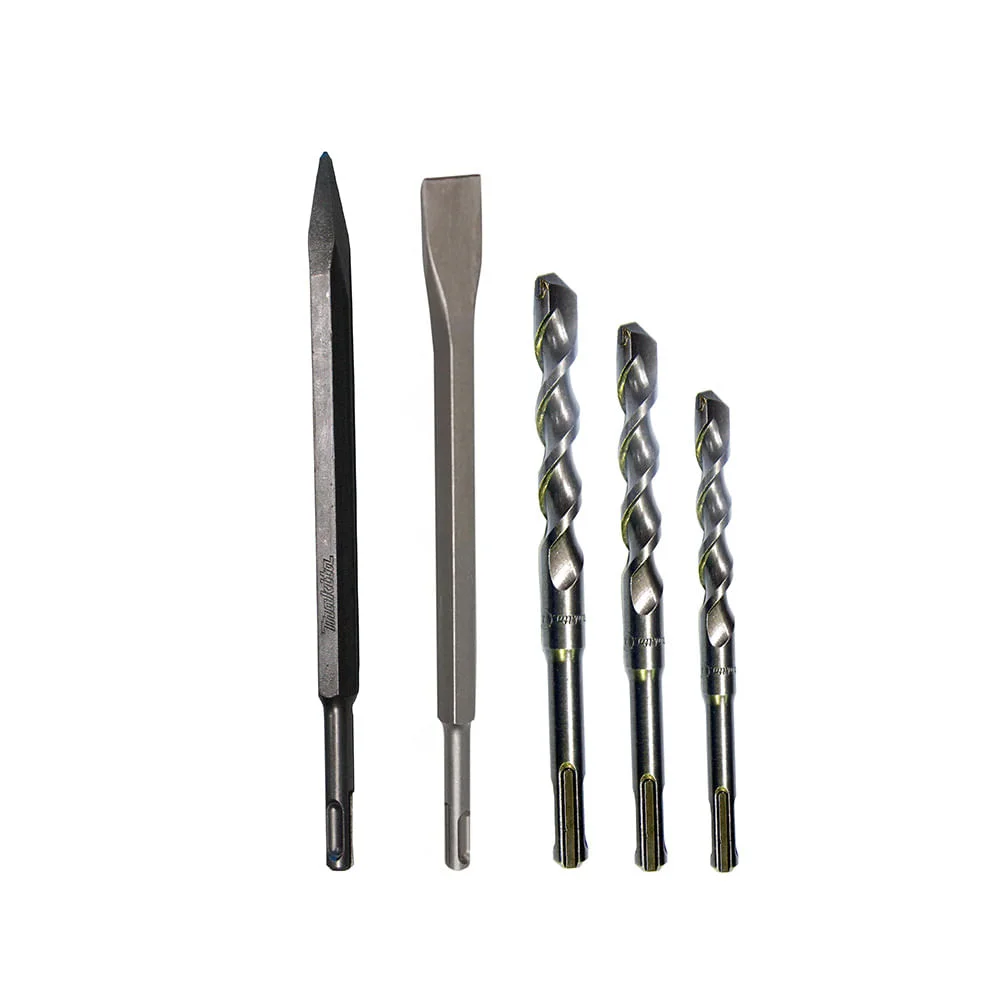 Kit Martelete Combinado 800W M8701G Makita e Brocas e Talhadeira e Ponteira