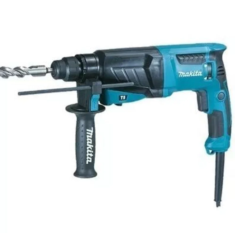 Kit Martelete Combinado e Maleta HR2630J Makita e Talhadeira e Broca e Ponteira