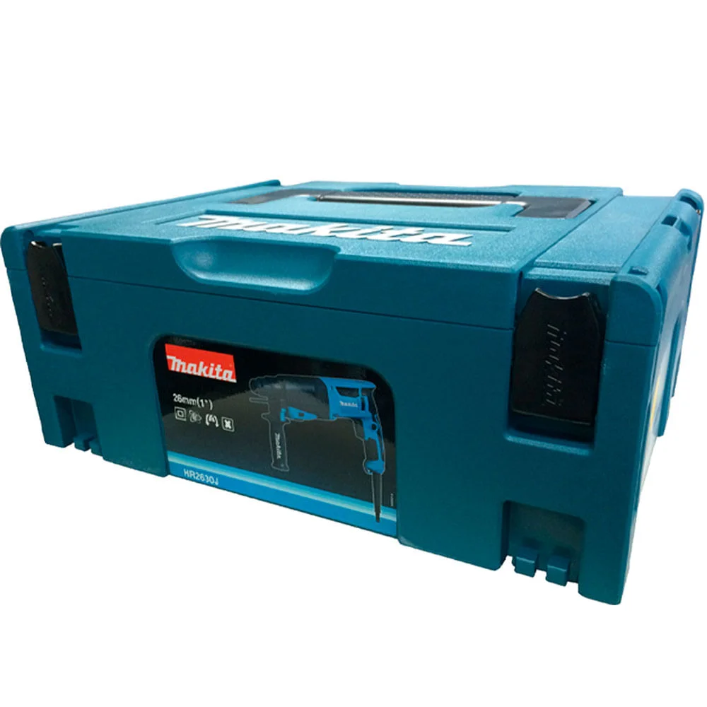 Kit Martelete Combinado HR2630J Makita e Ponteira e Talhadeira e Brocas SDS Plus