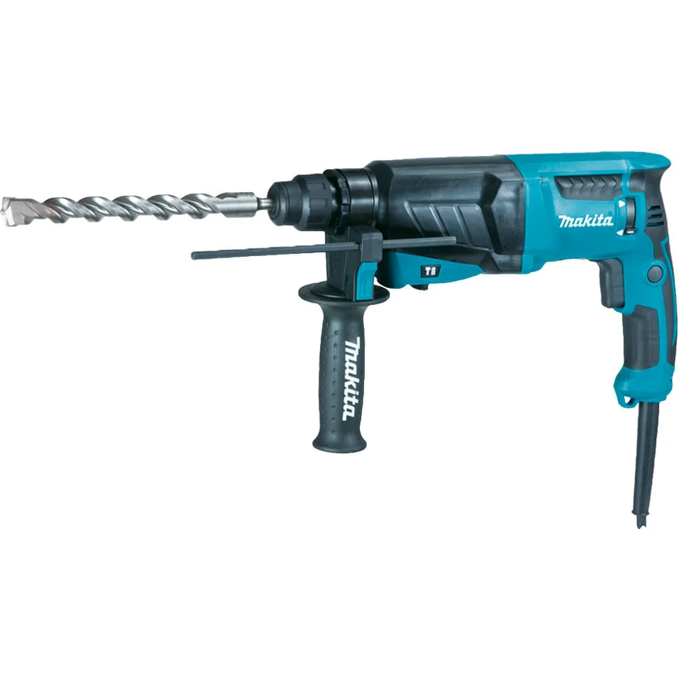 Kit Martelete Combinado HR2630J Makita e Ponteira e Talhadeira e Brocas SDS Plus