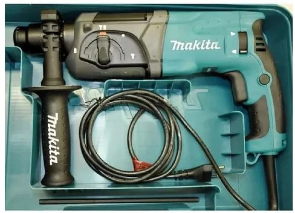 Kit Martelete Combinado Sds Plus HR2470 Makita e Broca e Talhadeira e Ponteira