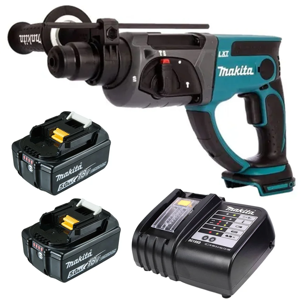 Kit Martelete Rompedor 20mm à Bateria DHR202Z Makita e 2 Baterias e Carregador