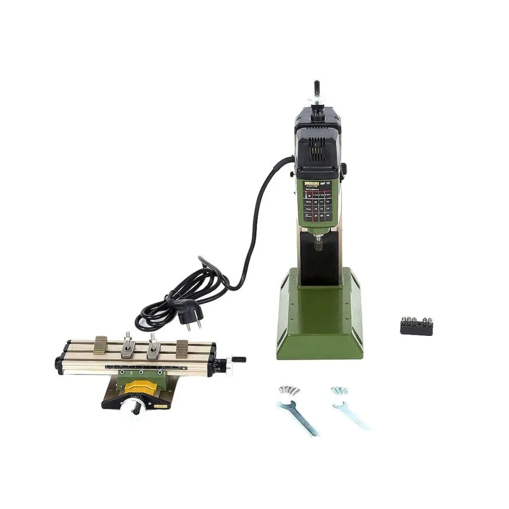 Kit Micro Fresadora de Bancada MF70 27110 Proxxon e 3 Fresas 27116 Proxxon 220 Volts