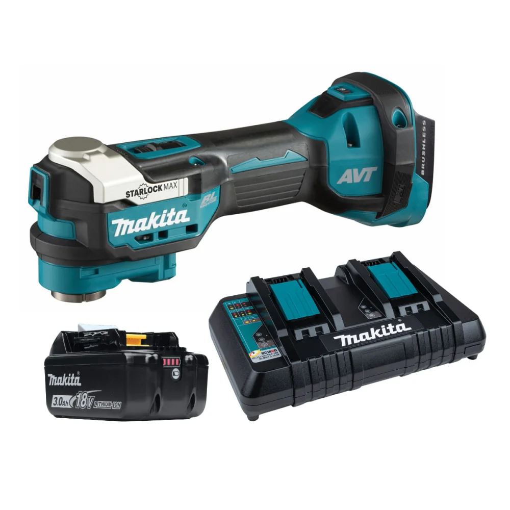 Kit Multiferramenta à Bateria 18V DTM52Z Makita e Bateria 18V 3.0Ah e Carregador