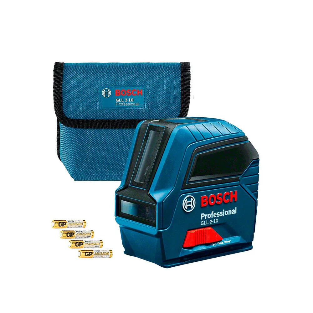 Kit Nível a Laser de Linhas em Cruz GLL 2-10 Bosch e Óculos de Visualização