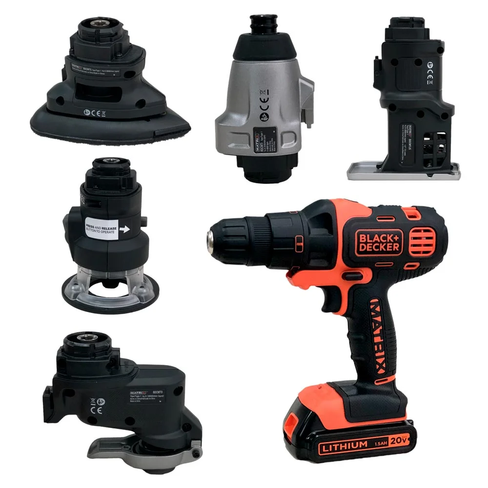 Kit Parafusadeira à Bateria 20V e Jogo de Ferramentas BDCDM6KITC-BR Black&Decker