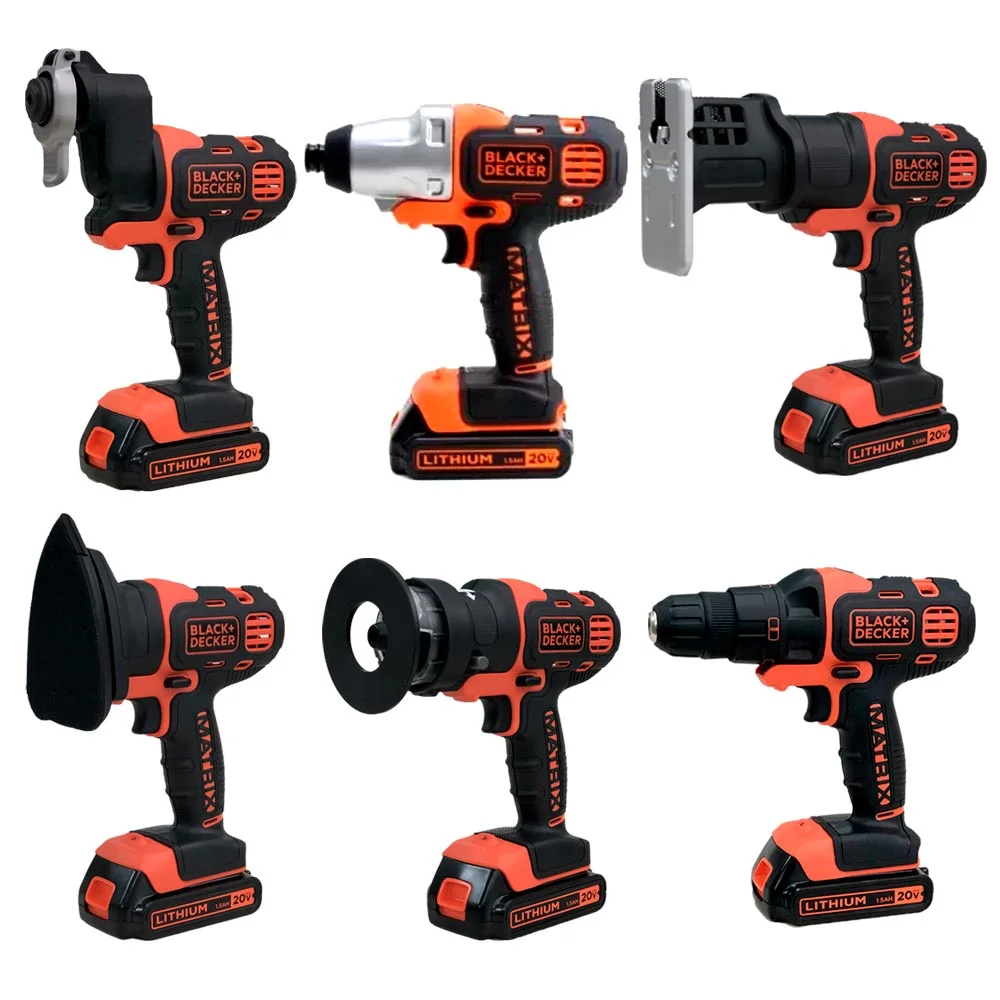 Kit Parafusadeira à Bateria 20V e Jogo de Ferramentas BDCDM6KITC-BR Black&Decker