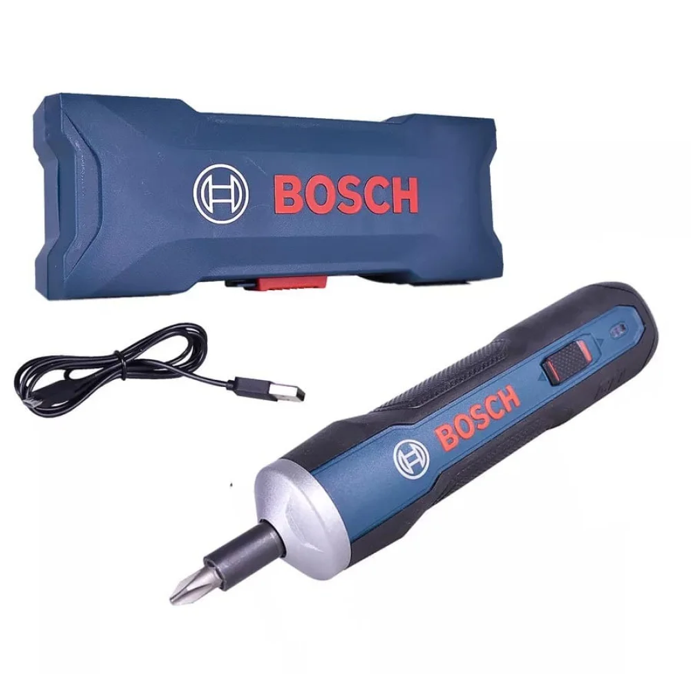 Kit Parafusadeira à Bateria 3.6V GO Bosch e Jogo de Bits e Adaptador Magnético