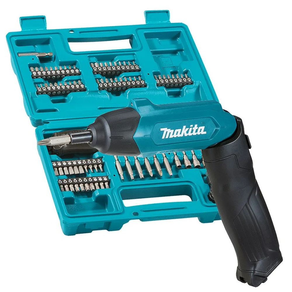 Kit Parafusadeira à Bateria Dobrável 3.6V e 81 Acessórios DF001DW Makita