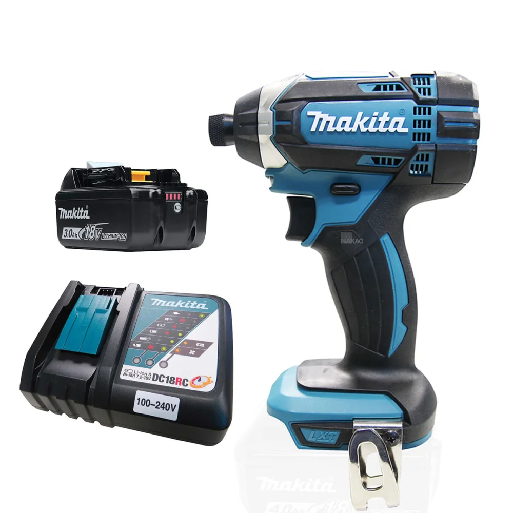 Kit Parafusadeira de Impacto DTD152Z Makita e Bateria 18V e Carregador DC18RC
