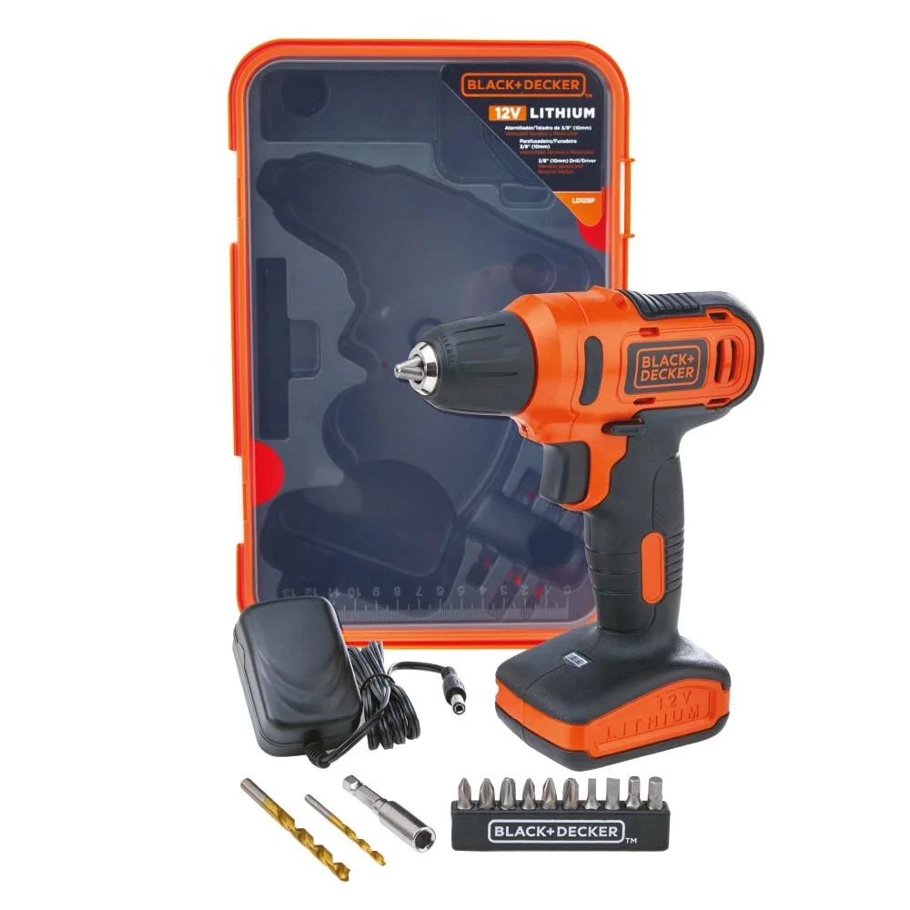 Kit Parafusadeira e Furadeira 3/8POl 12V com 13Acessórios LD12SP-BR BlackDecker