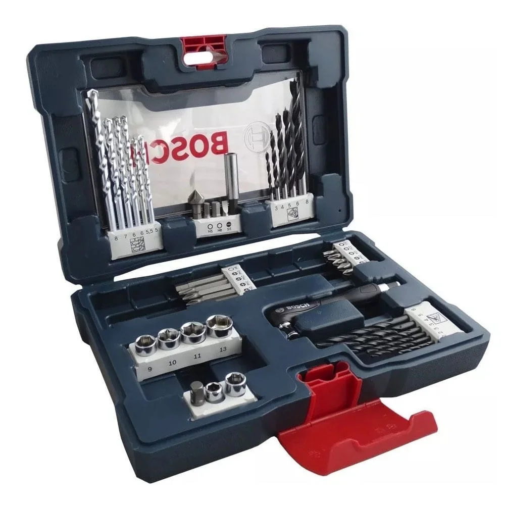 Kit Parafusadeira e Furadeira 400W GSR 7-14 Bosch e Maleta de Acessórios VLine
