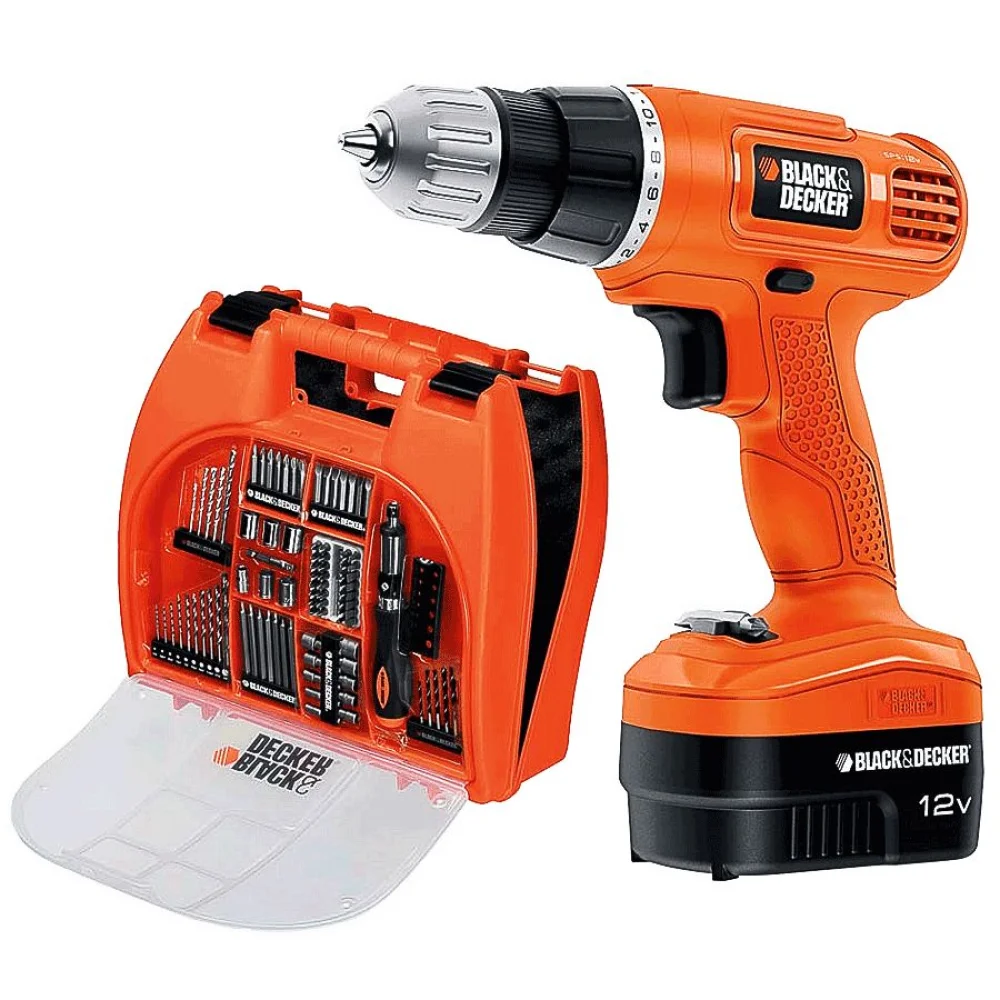 Kit Parafusadeira e Furadeira à Bateria 12V e Acessórios GC1200M BlackDecker