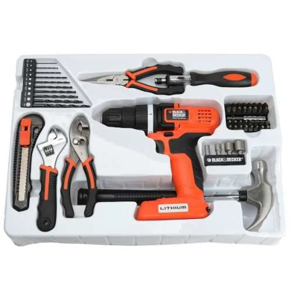 Kit Parafusadeira e Furadeira à Bateria 8V e 54 Acessórios LDX172PK BlackDecker