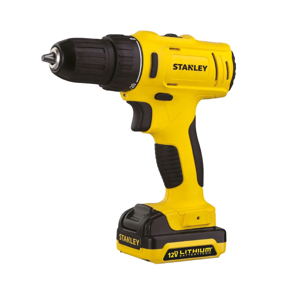 Kit Parafusadeira e Furadeira à Bateria e Maleta com 100 Acessórios SCD12S2KA-BR Stanley Bivolt