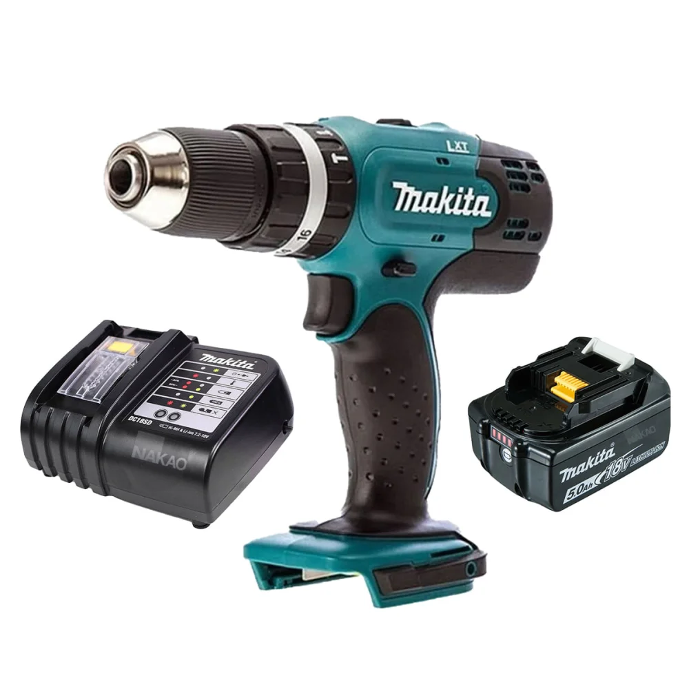 Kit Parafusadeira e Furadeira de Impacto DHP453Z Makita e Bateria e Carregador