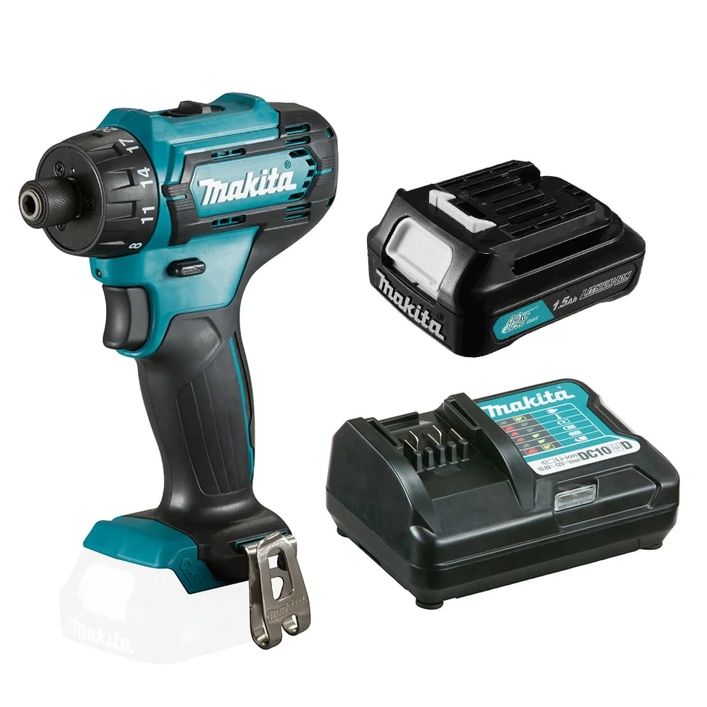 Kit Parafusadeira Furadeira 10mm DF033DZ Makita e Bateria e Carregador