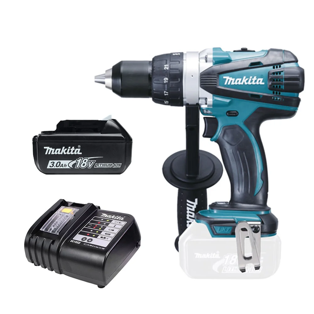 Kit Parafusadeira Furadeira à Bateria 18V DDF458Z e Bateria e Carregador