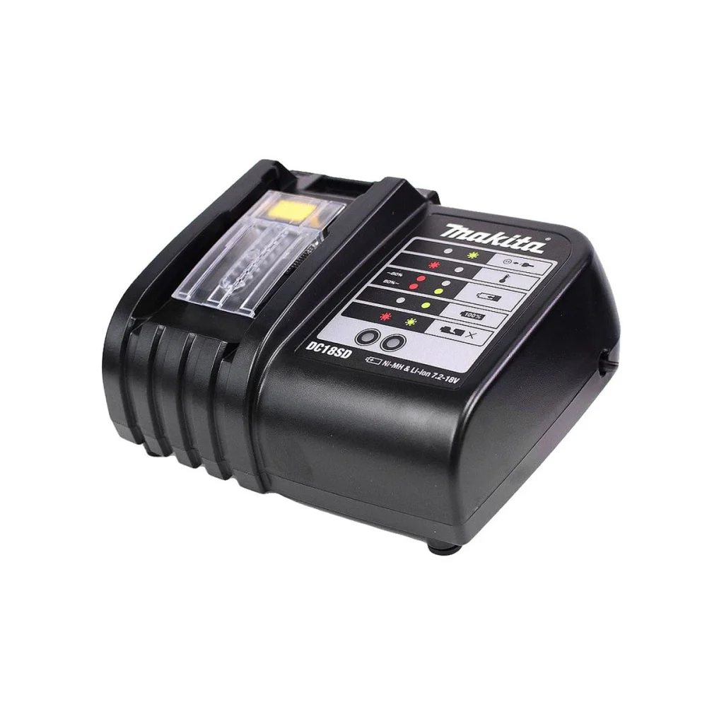 Kit Parafusadeira Furadeira de Impacto DHP484Z Makita e Bateria 18V e Carregador