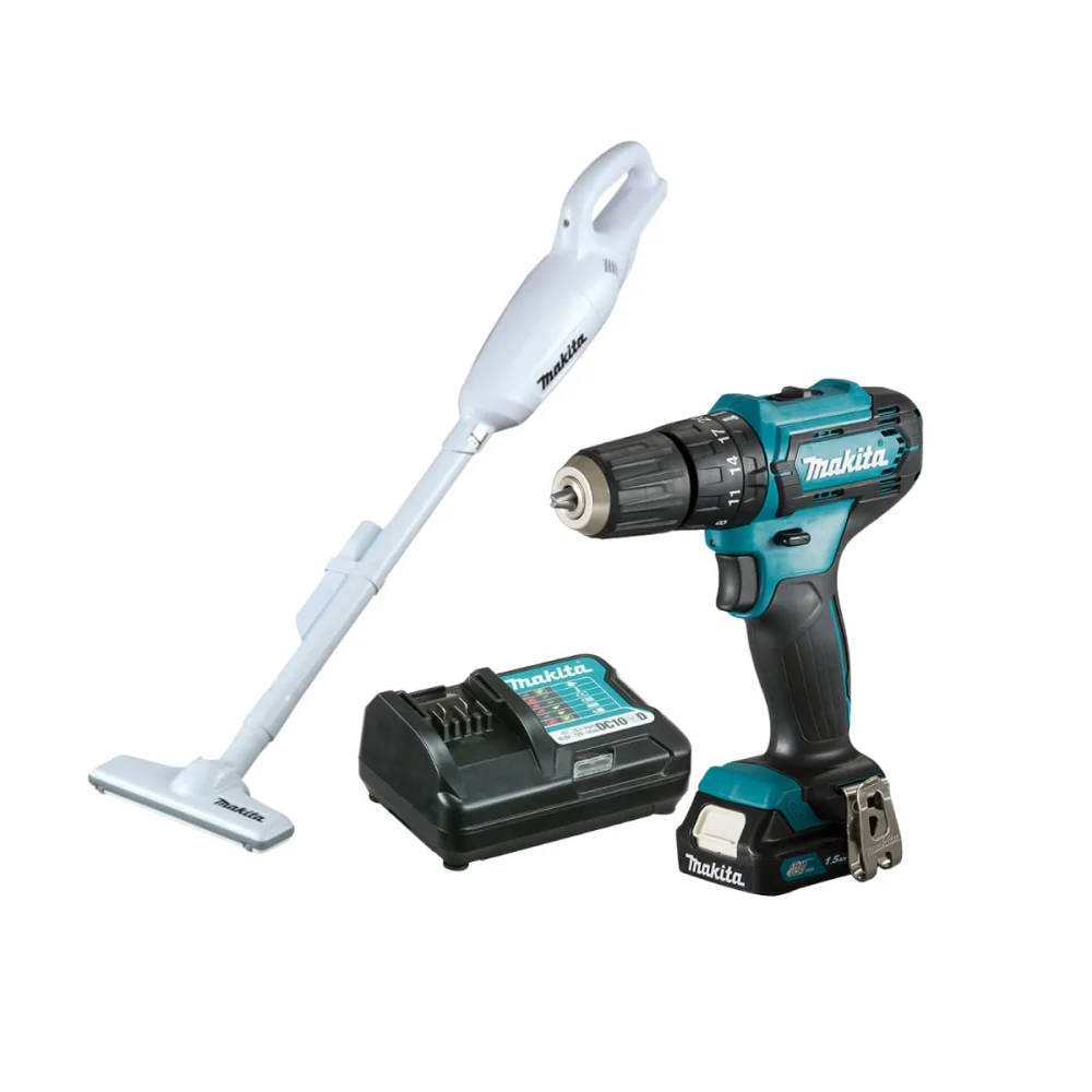 Kit Parafusadeira Furadeira de Impacto HP333DWYX3 e Aspirador de Pó CL106FDZW Makita