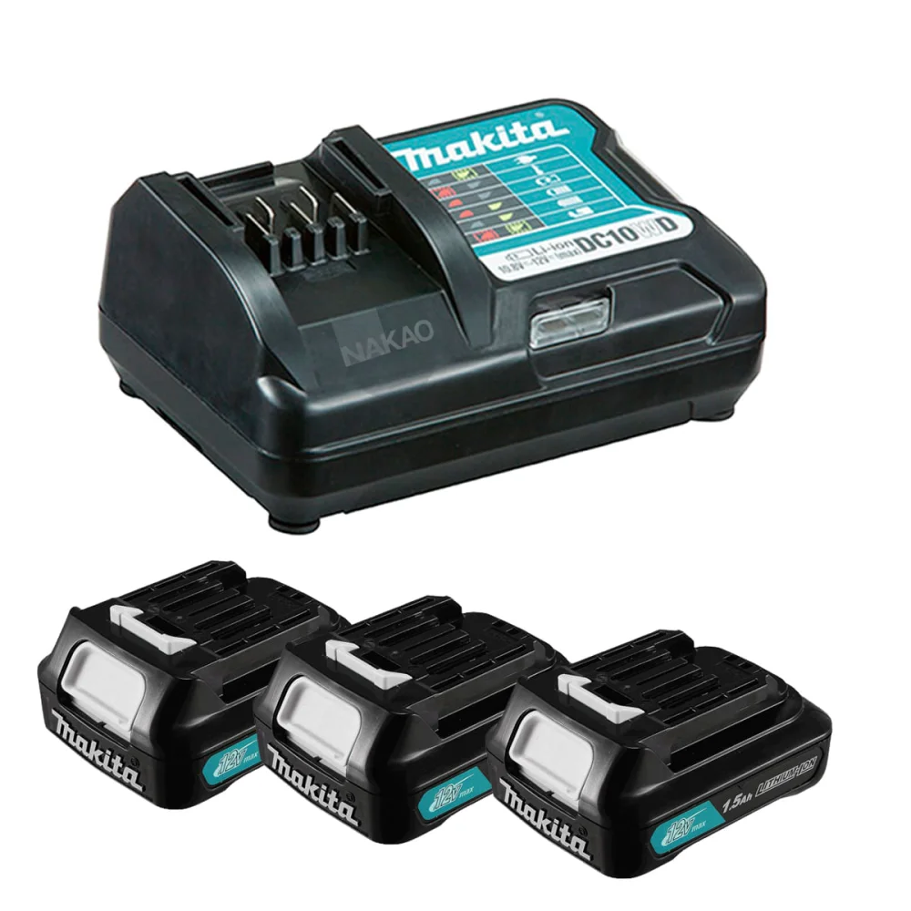 Kit Parafusadeira Furadeira de Impacto HP333DWYX3 Makita e 3 Baterias 12V BL1016
