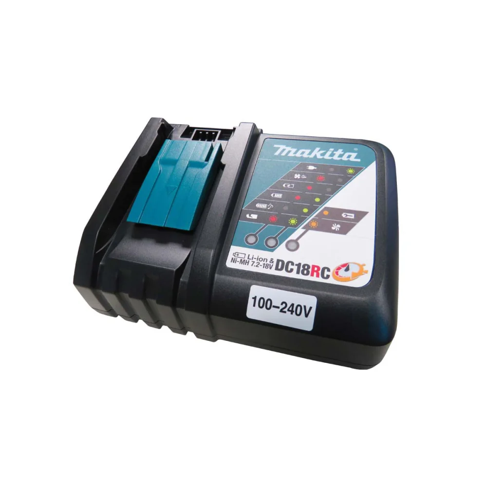 Kit Parafusadeira Furadeira DHP482Z Makita Bateria e Carregador DC18RC e 5Brocas