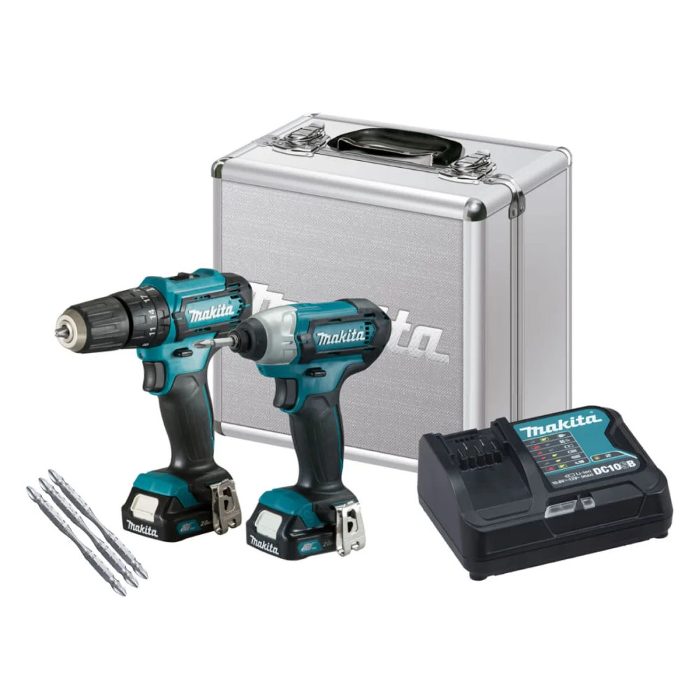 Kit Parafusadeira Furadeira e Parafusadeira de Impacto CLX228SAX Makita Brinde B