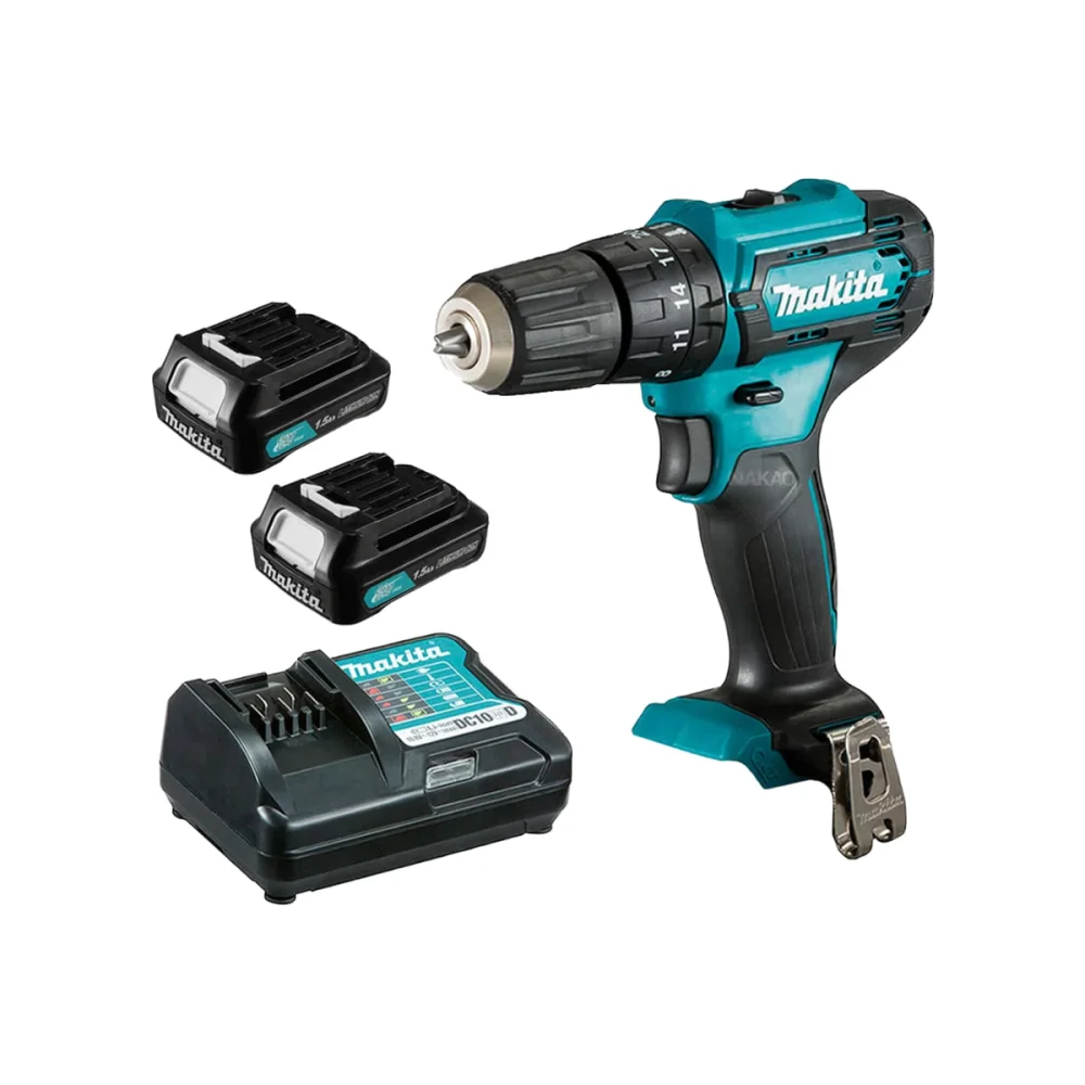 Kit Parafusadeira Furadeira HP333DWYX3 Makita e 2 Bateria e Carregador e Maleta