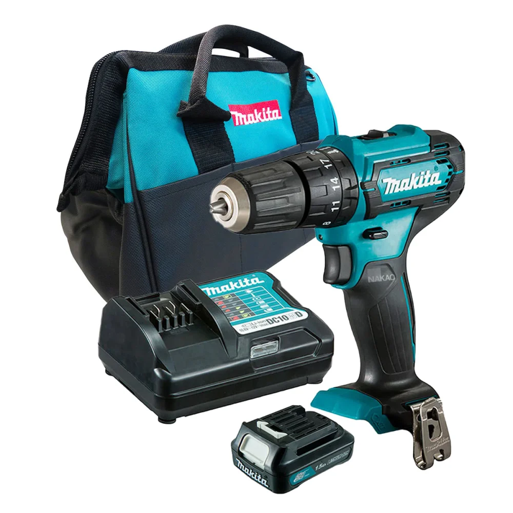 Kit Parafusadeira Furadeira HP333DWYX3 Makita e Bolsa de Lona para Ferramentas