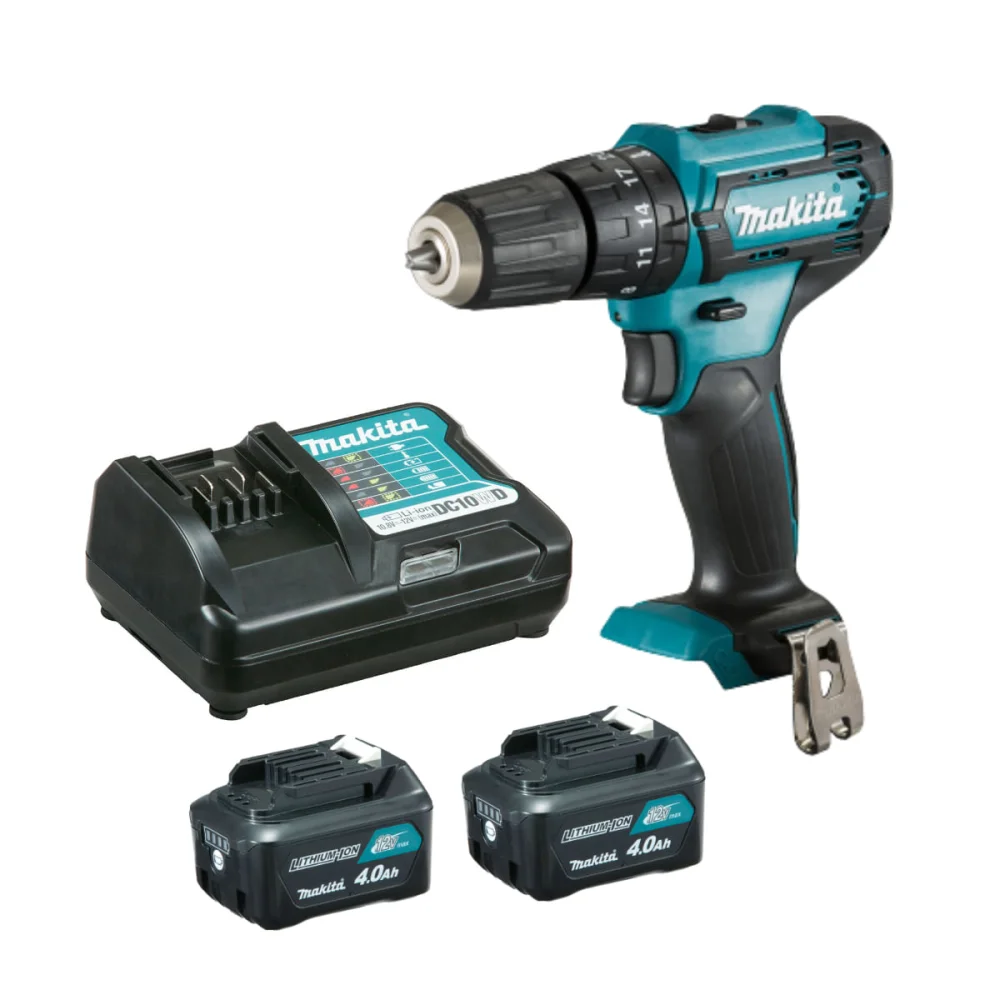 Kit Parafusadeira Furadeira Impacto HP333DZ Makita e 2 Baterias 4.0Ah e Carregador