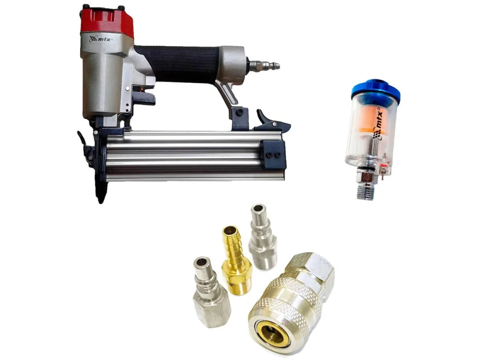 Kit Pinador Pneumático 10 á 50mm e Filtro Ar Comprimido e Jg Engate Rápido 1/4