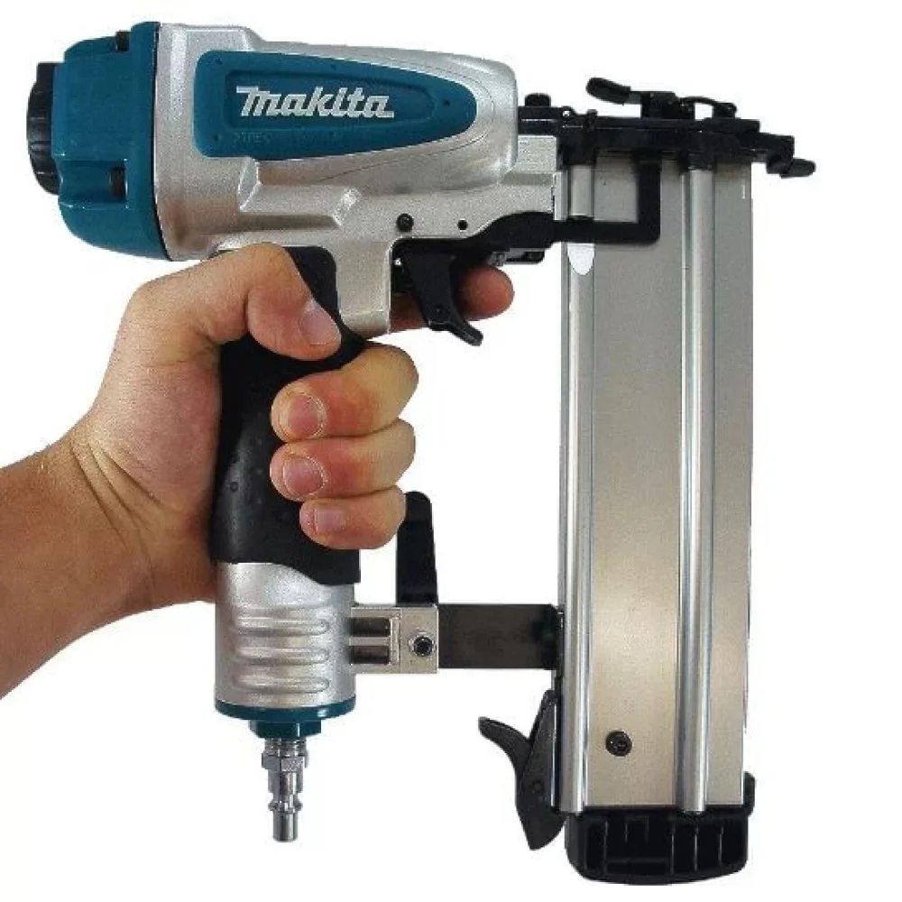 Kit Pinador Pneumático AF505N Makita e Óculos de Segurança Lente Âmbar