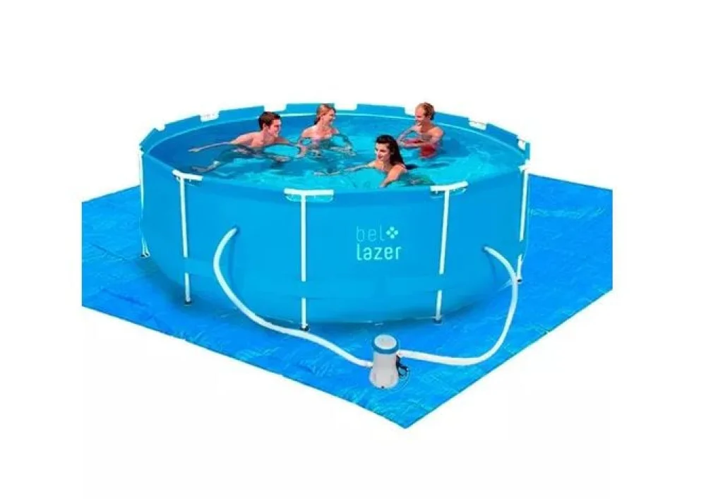Kit Piscina 10000L e Filtro e Cobertura e Lona Belfix e Colete Inflável 1822