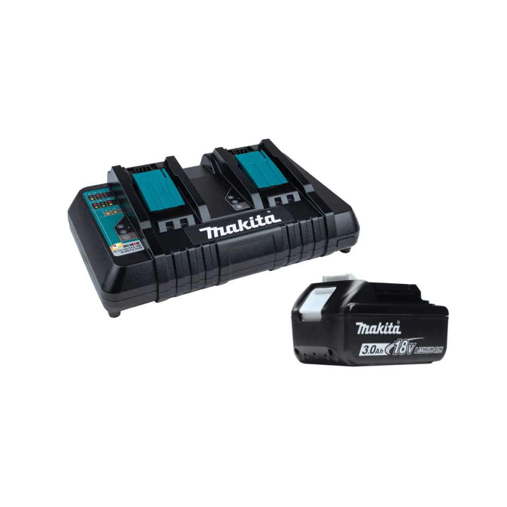 Kit Plaina 82mm à Bateria 18V DKP180Z Makita e Bateria 18V 3.0Ah e Carregador